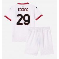 Fotballdrakt Barn AC Milan Youssouf Fofana #29 Bortedraktsett 2024-25 Kortermet (+ Korte bukser)